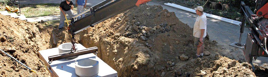 Underground water and sewer line work