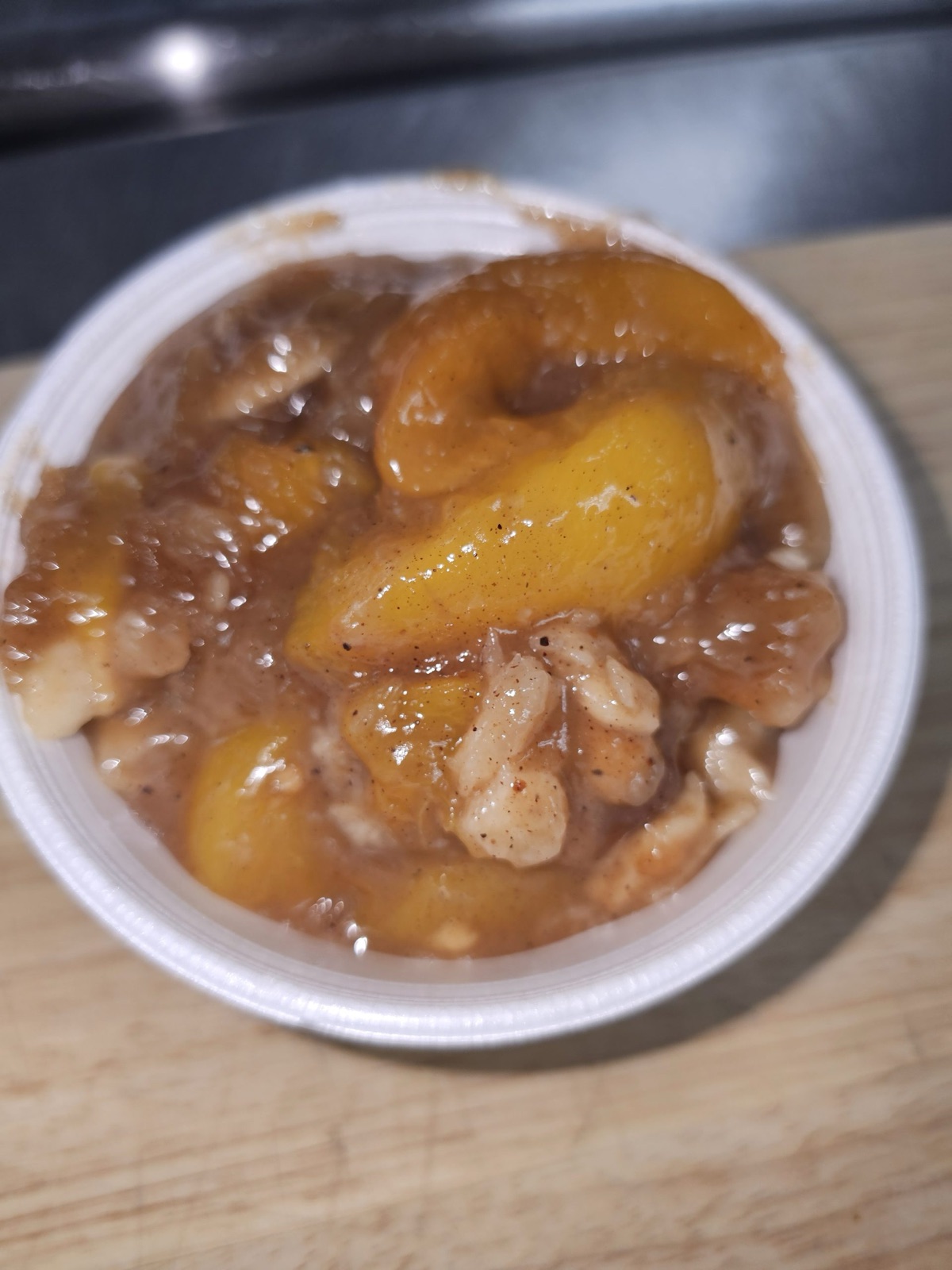 Homemade peach cobbler